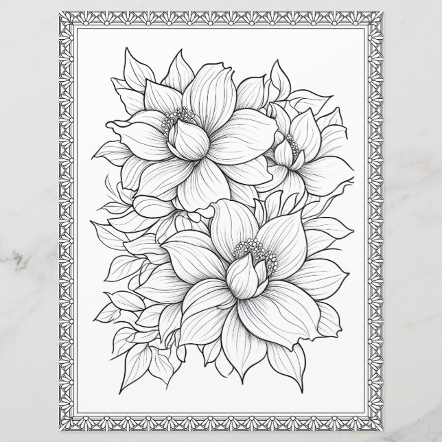 Schönes Blumenfarbenpapier (Vorderseite)