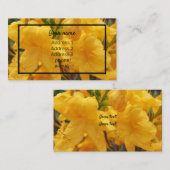 Schönes blumengelbes Azalea-Foto Visitenkarte (Vorne/Hinten)