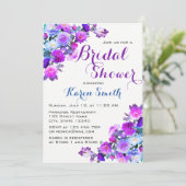 Schönes, blumengeschmücktes Brautparty Einladung (Stehend Vorderseite)