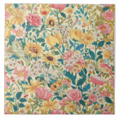 Schönes, blumengeschmücktes minimalistisches Desig Fliese (Vorderseite)