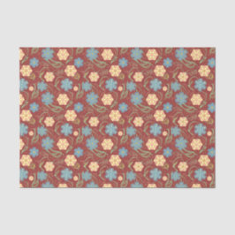 Schönes, blumengeschmücktes modernes Muster - rot Seidenpapier