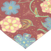 Schönes, blumengeschmücktes modernes Muster - rot Tischdecke (Schrägansicht)