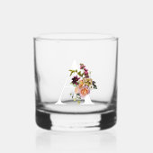 Schönes, blumengeschmücktes Monogramm A Whiskyglas (Vorderseite)