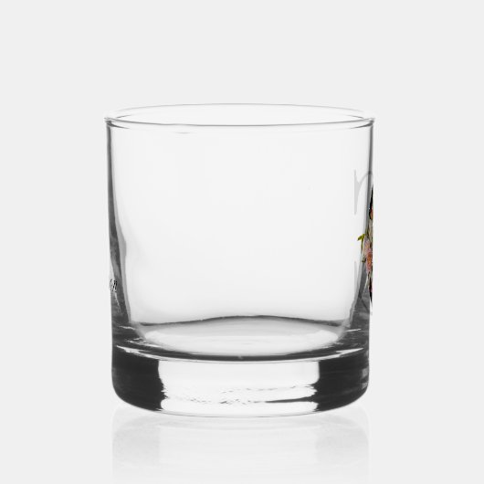 Schönes, blumengeschmücktes Monogramm C Whiskyglas (Rechts)