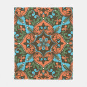 Schönes, blumengeschmücktes Muster Fleecedecke (Vorderseite)