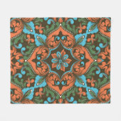 Schönes, blumengeschmücktes Muster Fleecedecke (Vorderseite (Horizontal))