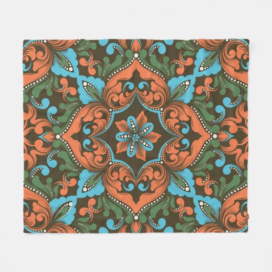 Schönes, blumengeschmücktes Muster Fleecedecke (Vorderseite (Horizontal))