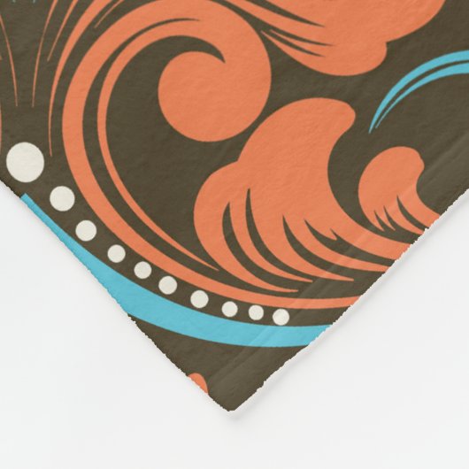 Schönes, blumengeschmücktes Muster Fleecedecke (Ecke)