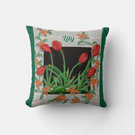 Schönes, blumengeschmücktes Personalisiertes Kisse Kissen