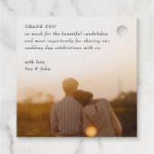 Schönes Blumengezeichnetes Foto Goldene Forelle Geschenkanhänger (Rückseite)