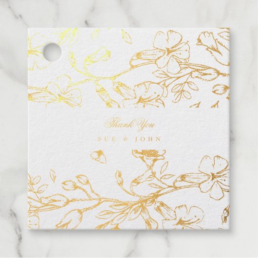 Schönes Blumengezeichnetes Foto Goldene Forelle Geschenkanhänger (Vorderseite)