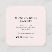 schönes Blumengold und schwarzes Gebäck Quadratische Visitenkarte (Rückseite)