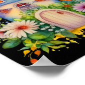 Schönes Blumenhaus Poster (Ecke)