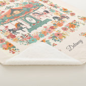 Schönes Blumenkarussellpferd mit individuellem Mon Sherpadecke (3/4)