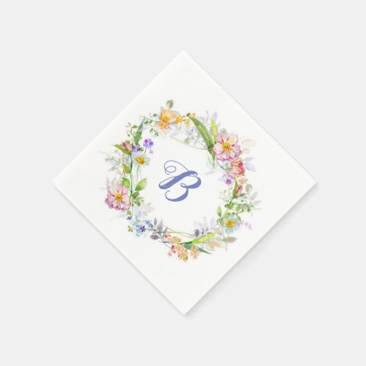 Schönes Blumenmagazin Serviette (Ecke)