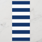 Schönes Blumenmenü mit blauem Streifen Menükarte (Rückseite)