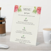 Schönes Blumenmenü Sockelschild (In SItu)