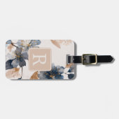 Schönes Blumenmonogramm-Vorlage Personalisiert Gepäckanhänger (Vorderseite horizontal)
