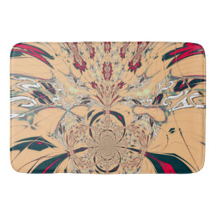 Schönes Blumenmotiv personalisiert Badematte