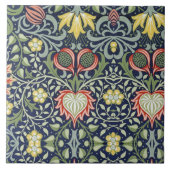 Schönes Blumenmuster aus dem 19. Jahrhundert Grün Fliese (Vorderseite)