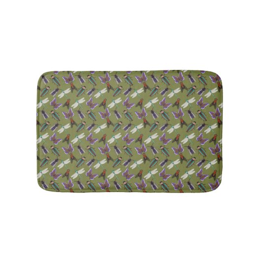 Schönes Blumenmuster Badematte (Vorderseite)