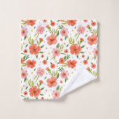 Schönes Blumenmuster Badhandtuch Set (Waschlappen)
