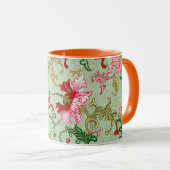 Schönes Blumenmuster bedruckte Kaffeemaschine Tass Tasse (VorderseiteRechts)