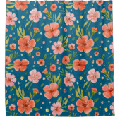 Schönes Blumenmuster Duschvorhang (Vorderseite)