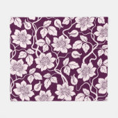 Schönes Blumenmuster Fleecedecke (Vorderseite (Horizontal))