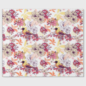 Schönes Blumenmuster Geschenkpapier (Flach)