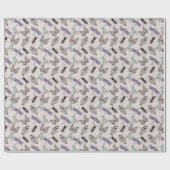 Schönes Blumenmuster Geschenkpapier (Flach)