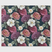Schönes Blumenmuster Geschenkpapier (Flach)