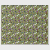 Schönes Blumenmuster Geschenkpapier (Flach)