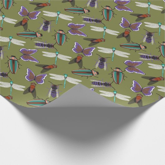 Schönes Blumenmuster Geschenkpapier (Ecke)