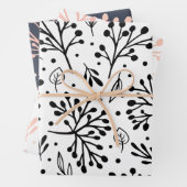 Schönes Blumenmuster Geschenkpapier Set (Beispiel)