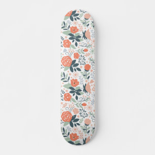 Schönes Blumenmuster Girly Skateboard
