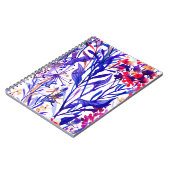 Schönes Blumenmuster in Aquarellfarben Notizblock (Linke Seite)