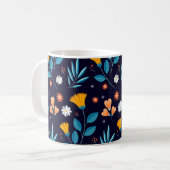 Schönes Blumenmuster Kaffeetasse (Vorderseite Links)