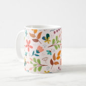 Schönes Blumenmuster Kaffeetasse (Vorderseite Links)