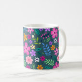 Schönes Blumenmuster Kaffeetasse (VorderseiteRechts)
