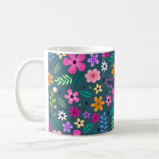Schönes Blumenmuster Kaffeetasse
