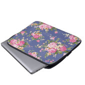 Schönes Blumenmuster Laptopschutzhülle (Vorne Knopf)