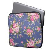 Schönes Blumenmuster Laptopschutzhülle (Vorderseite Links)