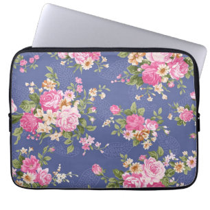 Schönes Blumenmuster Laptopschutzhülle