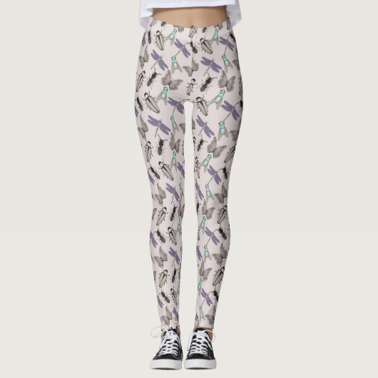 Schönes Blumenmuster Leggings (Vorderseite)