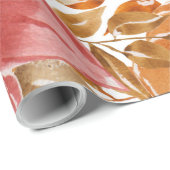 Schönes Blumenmuster mit leuchtendem Herbst Geschenkpapier (Rolleneckpunkt)