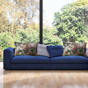 Schönes Blumenmuster mit Rose und Folien Lendenkissen