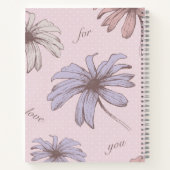 Schönes Blumenmuster mit Text romantischer Polka P Notizblock (Rückseite)