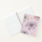 Schönes Blumenmuster mit Text romantischer Polka P Notizblock (Innenseite)