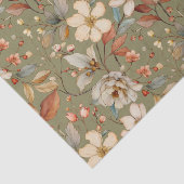 Schönes Blumenmuster mit weichem Hintergrund Seidenpapier (Ausschnitt)